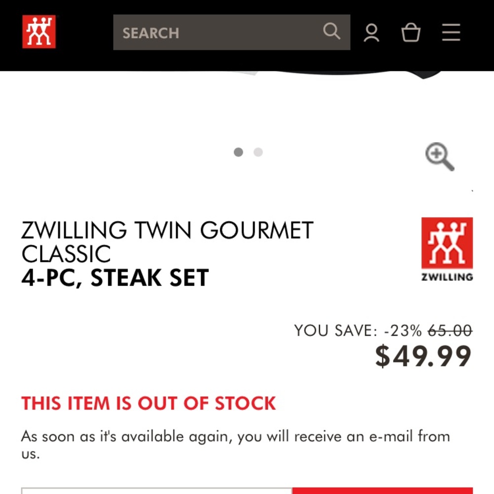 Steak knives. Never used still in box.